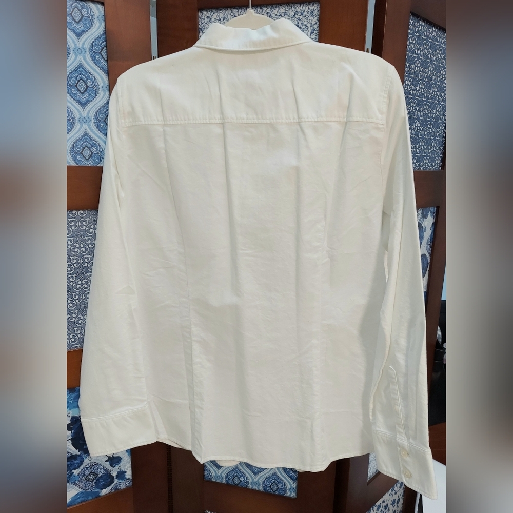 J.Crew Top, NWT, Size XL, White, 100% Cotton, Collar, Buttondown - Picture 4 of 8